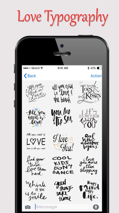 Love Typography Stickers screenshot 2