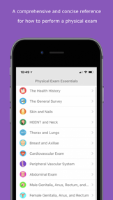 Physical Exam Essentials screenshot