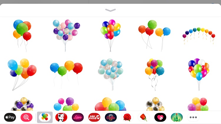 Colorful Balloons Text Sticker