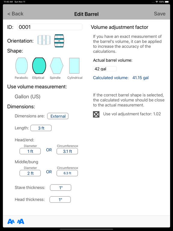 Screenshot #6 pour BarrelCalc