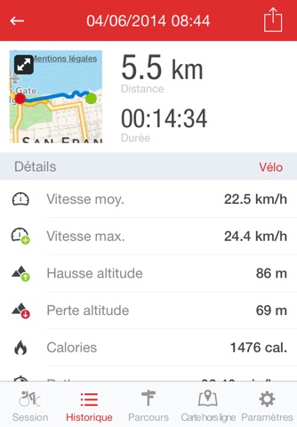 Runtastic Road Bike GPS screenshot 2