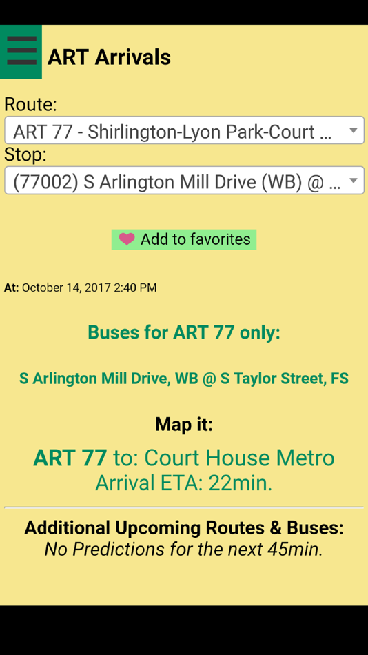 #2. Arlington ART Bus Tracker (iOS) 由: Naiara Albaina