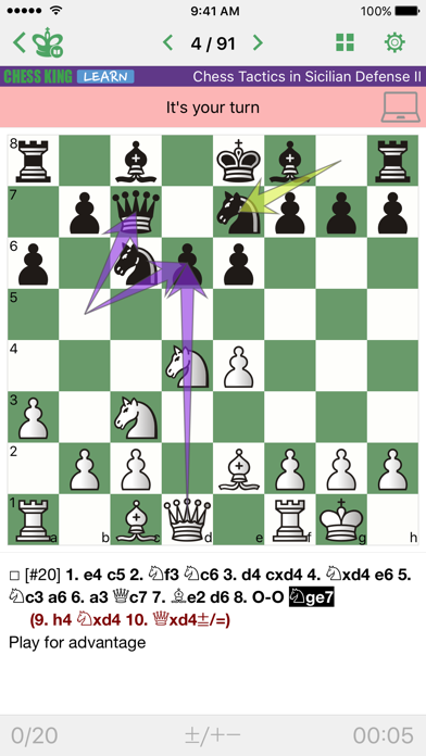 Screenshot #1 pour Chess Tactics. Sicilian Def. 2