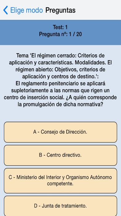 Screenshot #2 pour TestOpos Inst. Penitenciarias