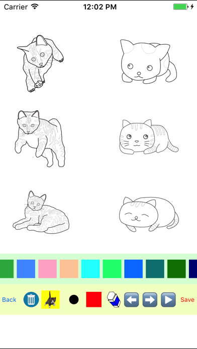 動く！ 子猫(子ネコ,子ねこ)のぬり絵(塗り絵)・お絵かきのおすすめ画像3