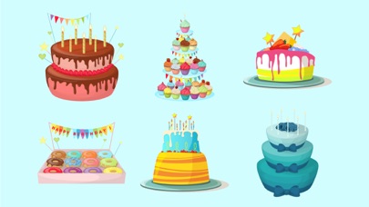 3D Happy Birthday Cake Stickerのおすすめ画像3