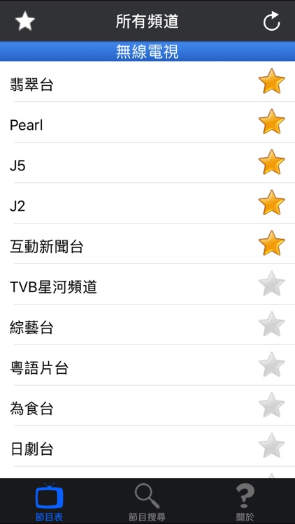 電視節目表 HKTV EPG