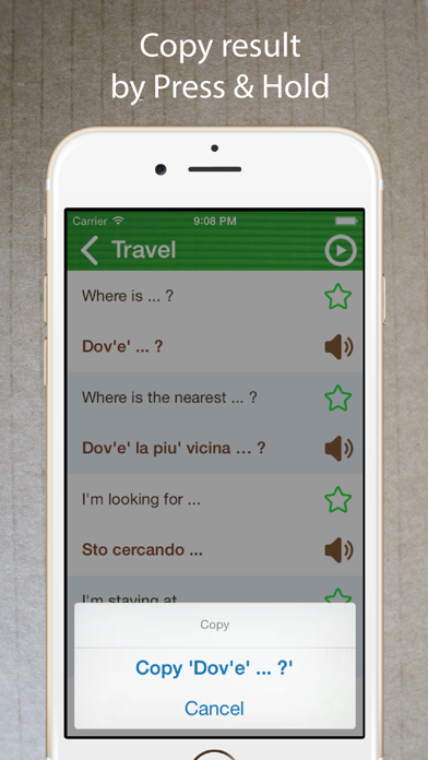 Screenshot #3 pour Learn Italian Phrasebook Pro +