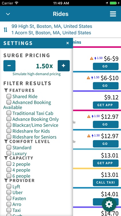 RideGuru - Compare Rideshares, taxis, and limos
