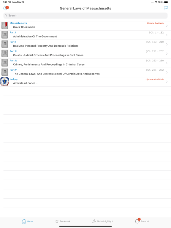 Screenshot #4 pour MA Codes, Massachusetts Laws