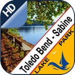 Toledo Bend  Sabine chart for lake  park trails