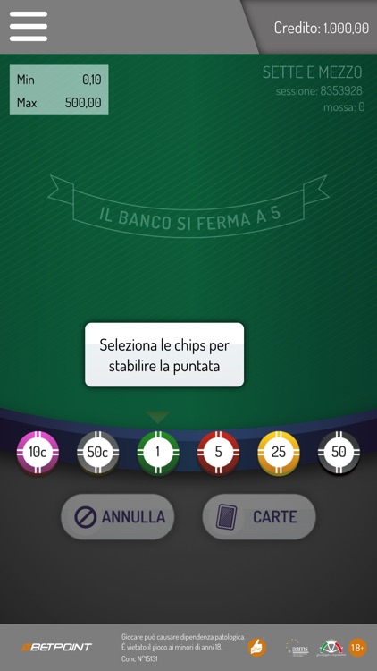 Betpoint Sette e Mezzo screenshot-3