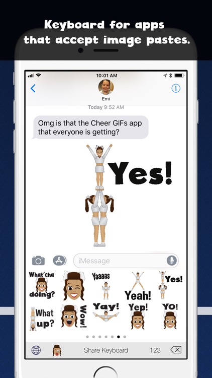 Cheer GIFs Cheerleading Emojis screenshot-3