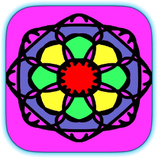 Mandala Design Colouring Icon