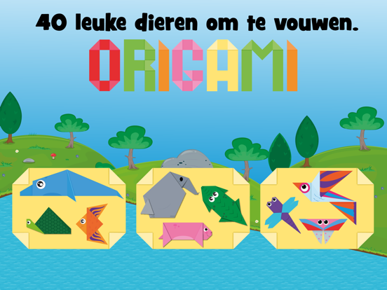 Origami kinderen - Juf Jannie iPad app afbeelding 1