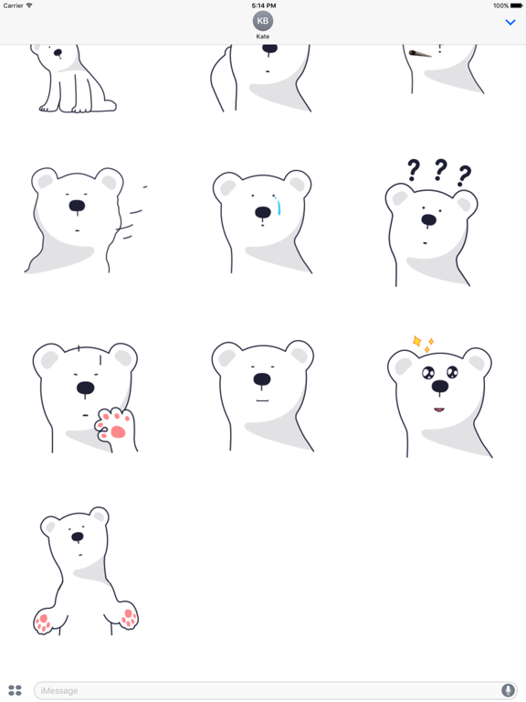 Screenshot #5 pour Polar Bear Animated Stickers