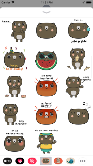Cute Bear Puns & Emojis(圖4)-速報App