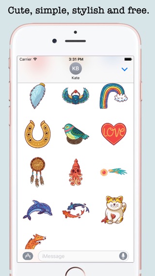 Cute Art Stickers For iMessageのおすすめ画像4