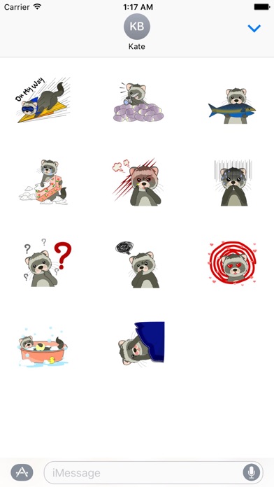 Adorable Ferret Emoji Sticker screenshot 3