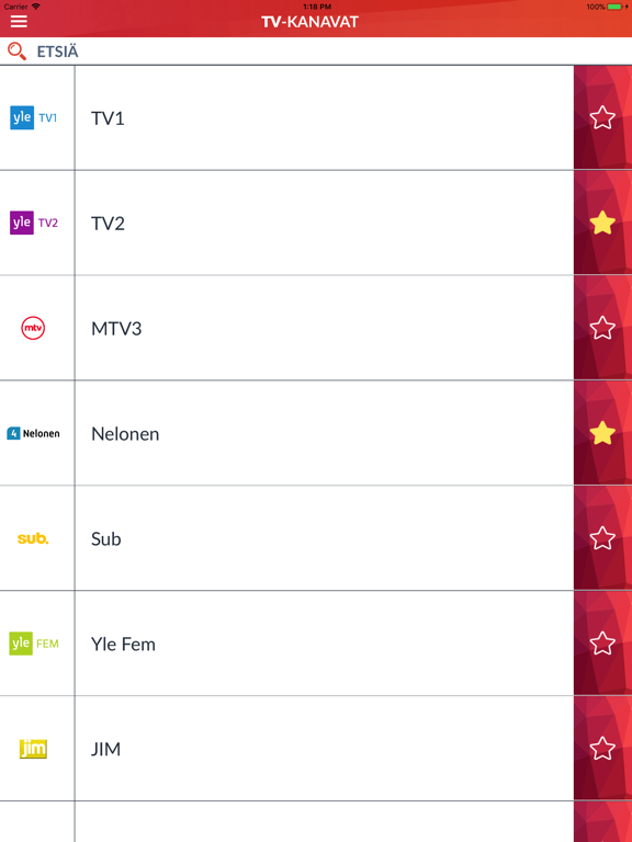 Screenshot #4 pour TV-Ohjelmat Suomi (FI)