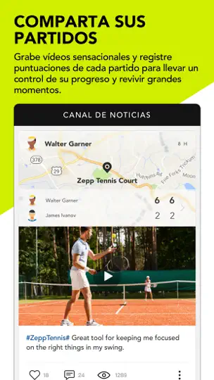 Captura de pantalla de Zepp Tennis en iPhone 5