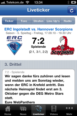 ERC Ingolstadt screenshot 2