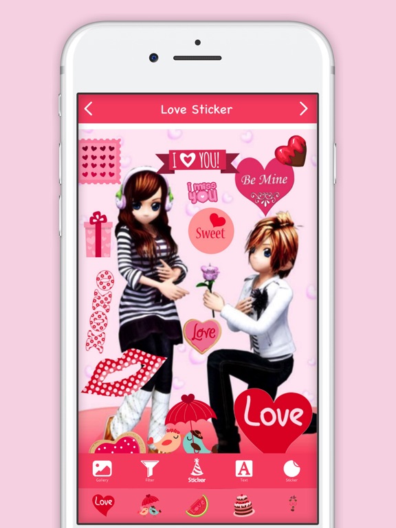 Screenshot #6 pour Love Sticker Booth