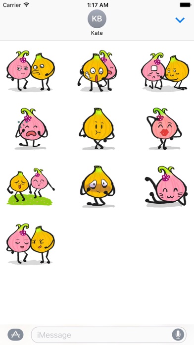 Love Story of Onions Sticker screenshot 3