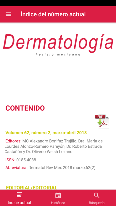 Screenshot #1 pour Dermatología Revista Mexicana