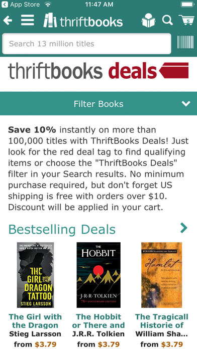 ThriftBooks: New & Used Books Screenshot
