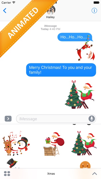 Animated Xmas Santa Stickers