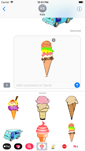 Yummy Ice Cream Stickers(圖5)-速報App