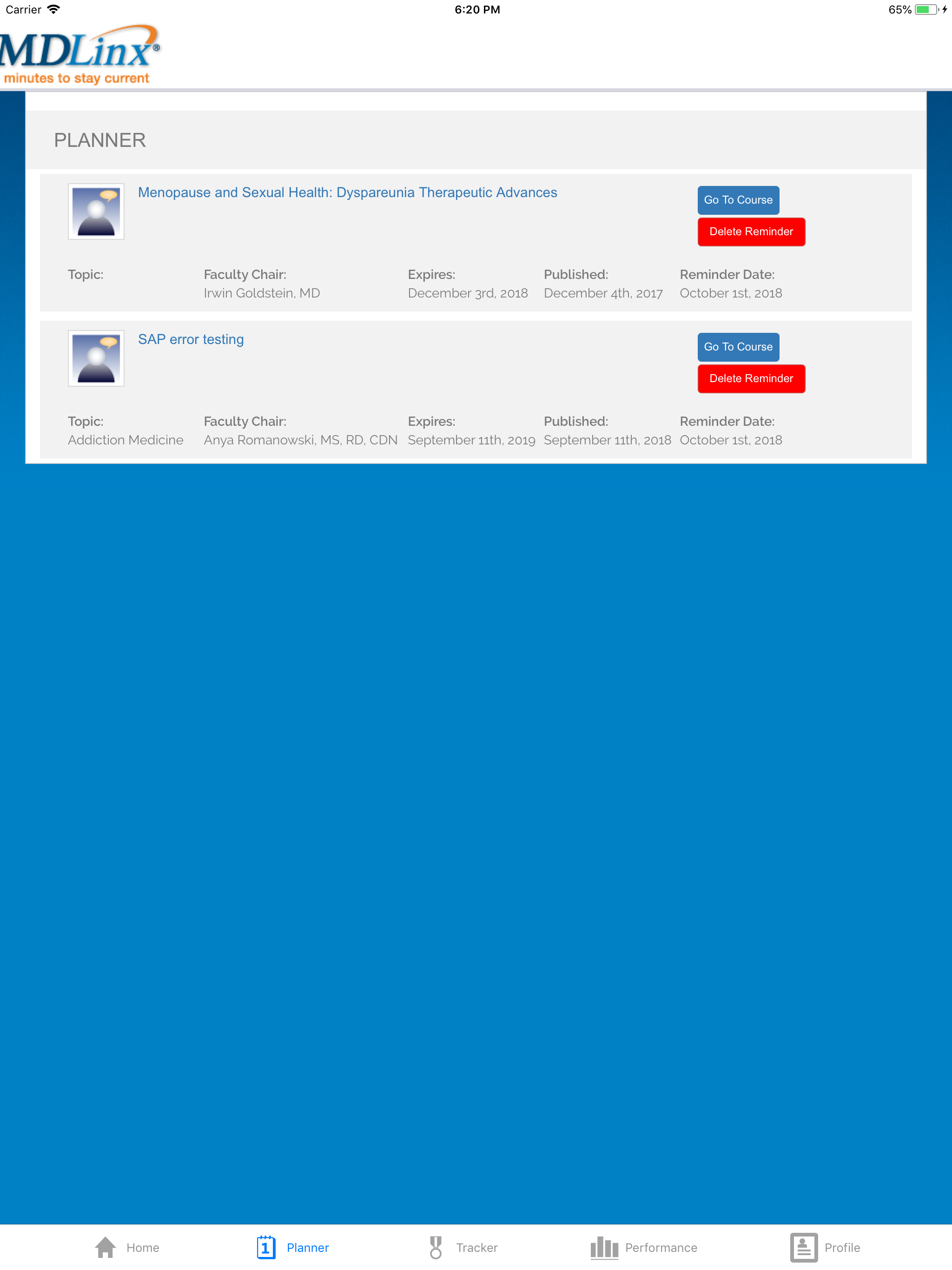 MDLinxCME screenshot 7