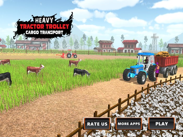 Farmer Tractor Cargo Transport