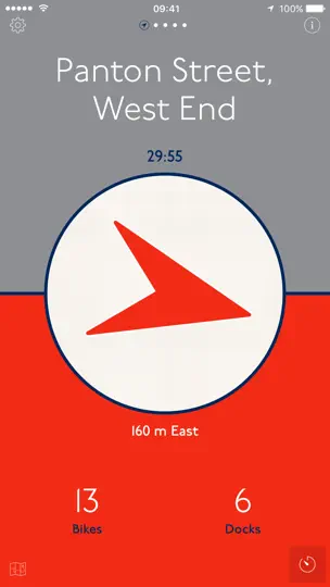 Скриншот London Bikes — A One-Tap Santander Cycles App на iPhone 5