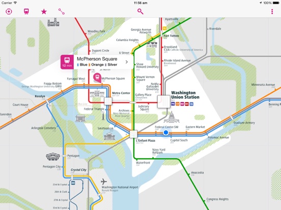 Screenshot #4 pour Washington Rail Map Lite