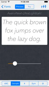 Font preview tool. screenshot #4 for iPhone