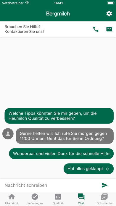 Bergmilch Südtirol Mitglieder Screenshot