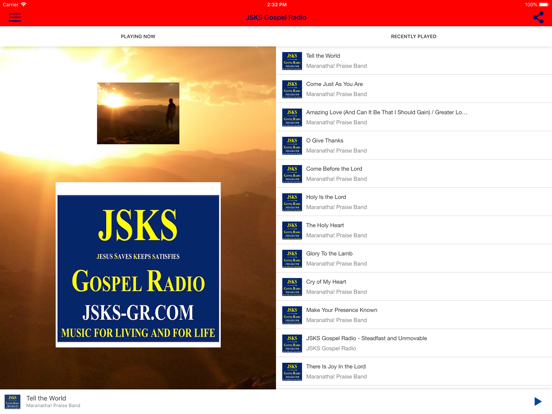 JSKS Gospel Radio iPad screenshot 1 - Music app