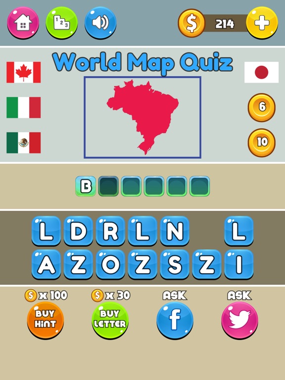 World Map Quiz App 