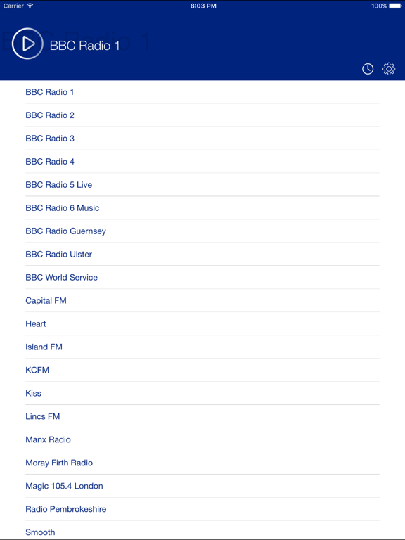 Radio.uk -UK Online Radio iPad screenshot 1 - Music app