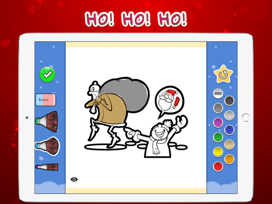 Coloring Your Santa iPad screenshot 1 - Education app