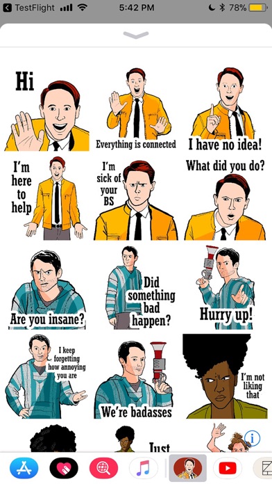 How to cancel & delete Dirk Gently Stickers from iphone & ipad 1