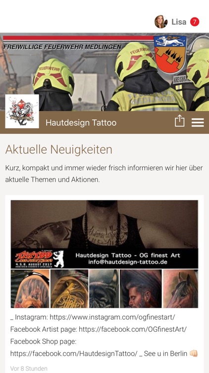 Hautdesign Tattoo