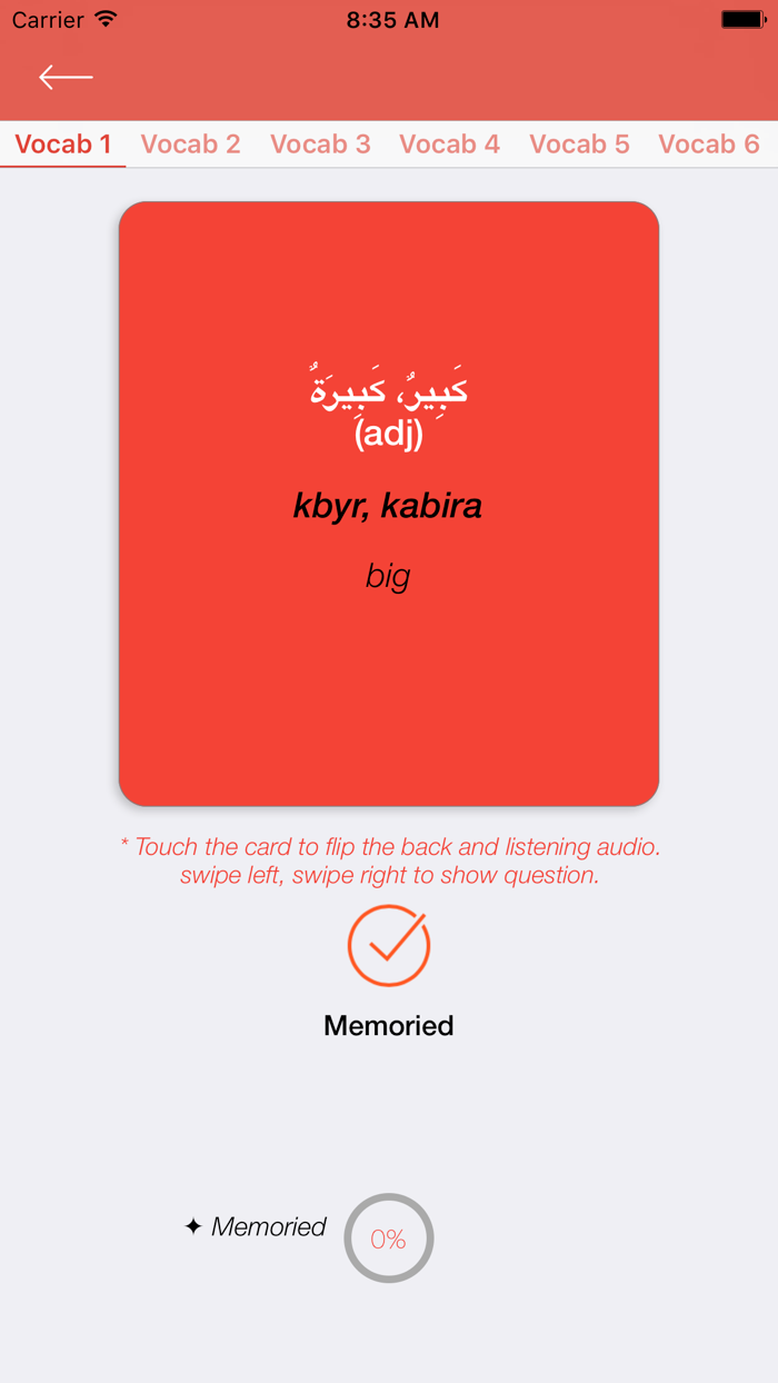 Arabic Vocabulary Learning