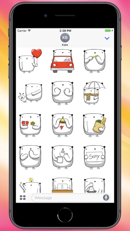 Square Bear Stickers