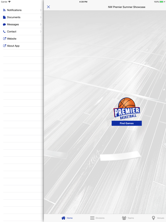 NW Premier Basketball iPad screenshot 2 - Sports app