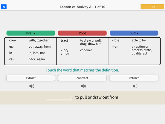Screenshot #5 pour Word Roots Level 1 Lite