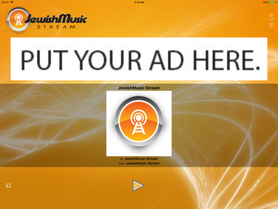 JewishMusic Stream iPad screenshot 3 - Music app