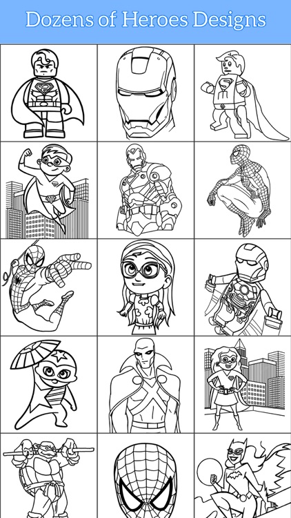 Superhero Coloring Book Pixie